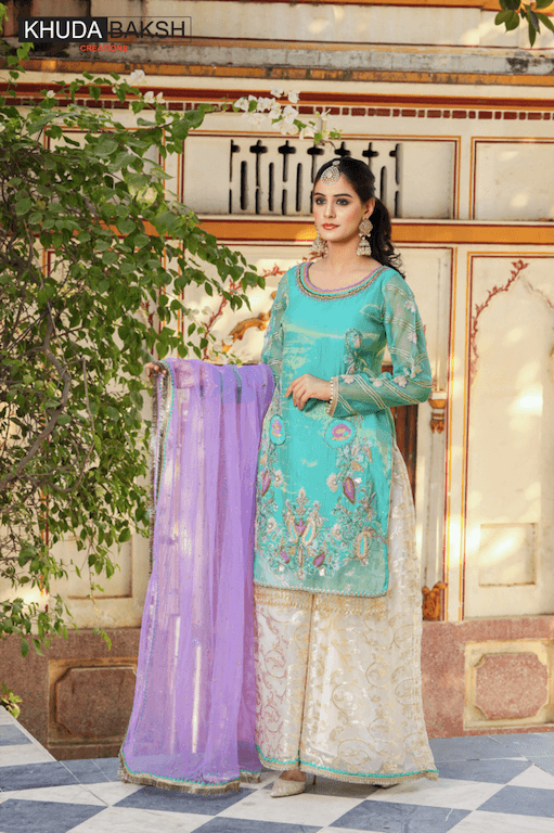 Z-221 Turquoise - KHUDA BAKSH CREATIONS